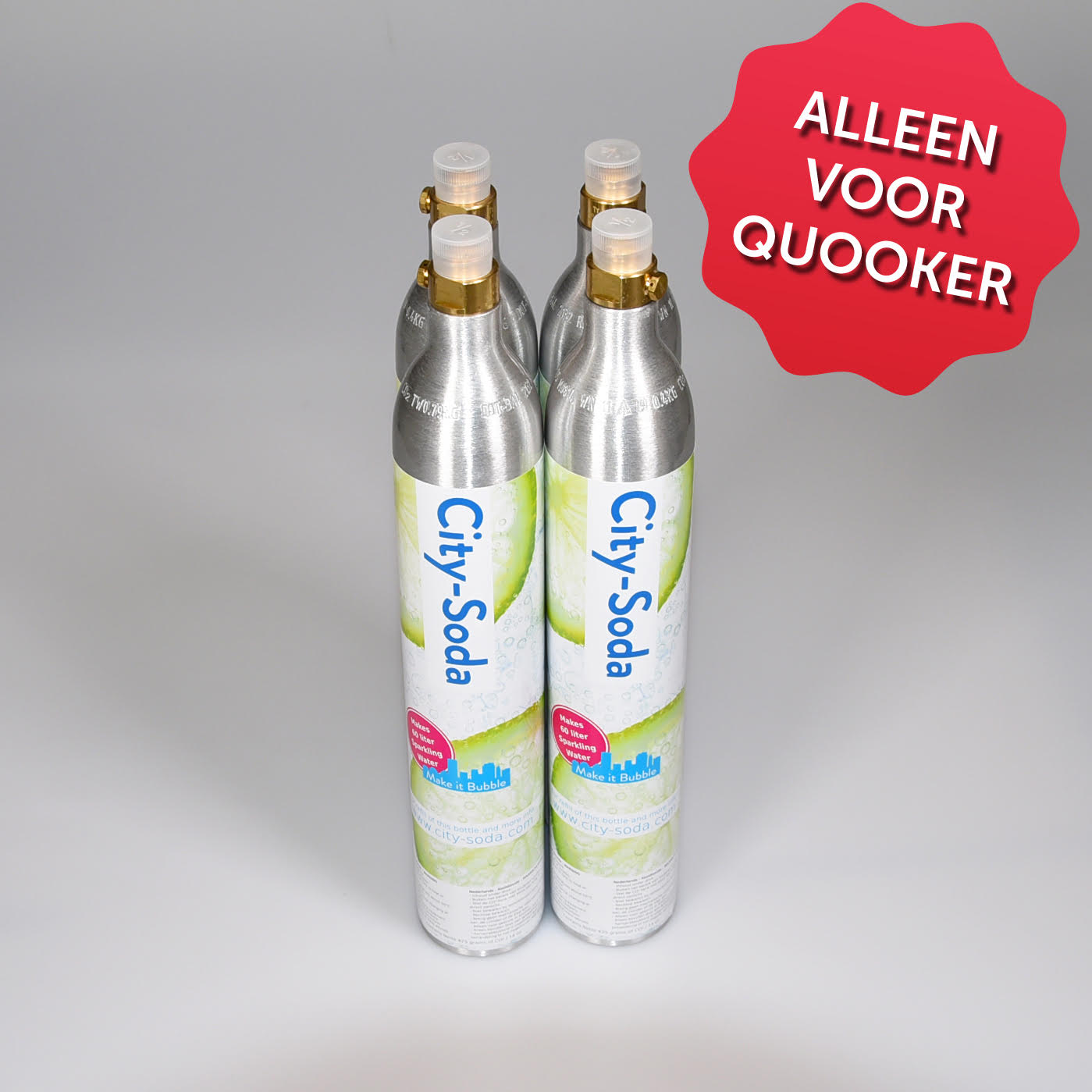 4 x City-Soda Quooker Koolzuurvulling (4Pack) - voor Quooker