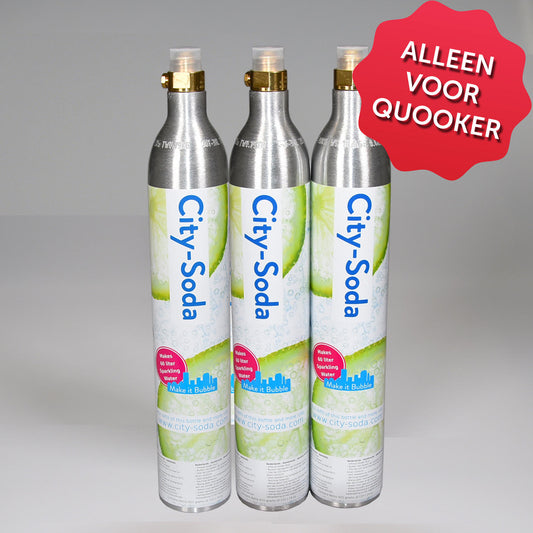 3 x City-Soda Quooker Ruilcilinder + Koolzuurvulling (3Pack) - voor Quooker